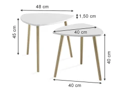 Online Vicco Mesa de centro /sonoma 48x48x45 twino Branco