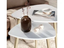 Mesa De Centro*Vicco Mesa de centro /sonoma 60x60x50 twino Branco