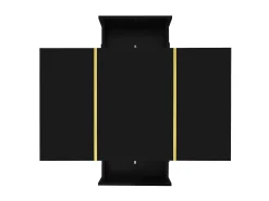 Mesa De Centro* Mesa de centro brilhante com 2 gavetas, pernas em metal, moderna e simples, mesa de sala, mesa de apoio de varanda preta Preto