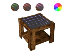 vidaxl Mesa de centro c/ LEDs 53x53x45 cm derivados de madeira^ Mesa De Centro