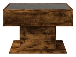 Mesa De Centro|vidaxl Mesa de centro c/ LEDs 70x50x45 cm derivados de madeira Natural claro