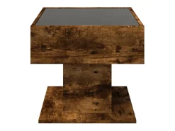 Mesa De Centro|vidaxl Mesa de centro c/ LEDs 70x50x45 cm derivados de madeira Natural claro