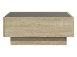 Sale vidaxl Mesa de centro c/ LEDs 70x50x30 cm derivados de madeira Natural claro