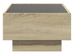 Sale vidaxl Mesa de centro c/ LEDs 70x50x30 cm derivados de madeira Natural claro