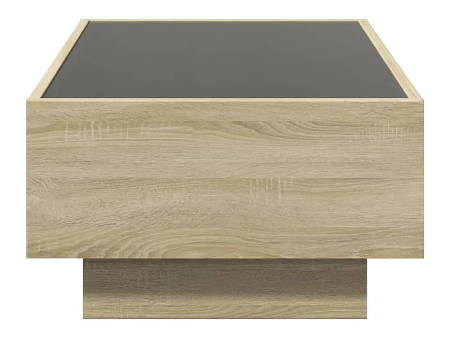 vidaxl Mesa de centro c/ LEDs 90x50x30 cm derivados de madeira^ Mesa De Centro