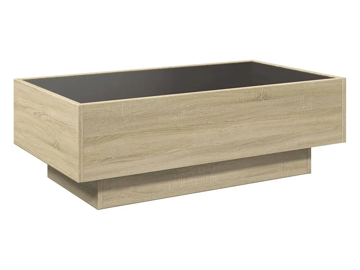 vidaxl Mesa de centro c/ LEDs 90x50x30 cm derivados de madeira^ Mesa De Centro