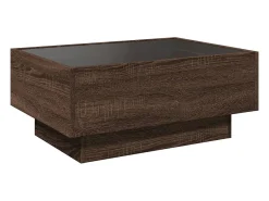 Mesa De Centro*vidaxl Mesa de centro c/ LEDs 70x50x30 cm derivados de madeira Natural claro