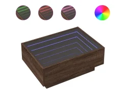 Mesa De Centro*vidaxl Mesa de centro c/ LEDs 70x50x30 cm derivados de madeira Natural claro