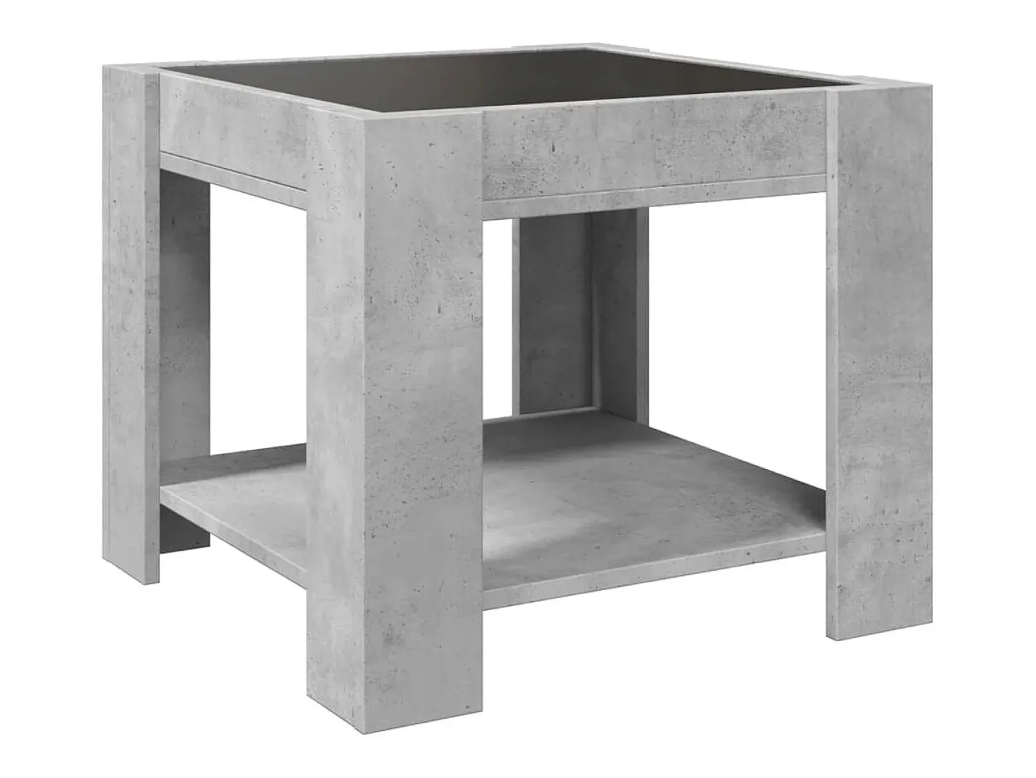 Mesa De Centro*vidaxl Mesa de centro c/ LEDs 53x53x45 derivados de madeira Cinzento