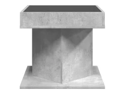 Mesa De Centro|vidaxl Mesa de centro c/ LEDs 50x50x45 cm madeira processada Cinzento