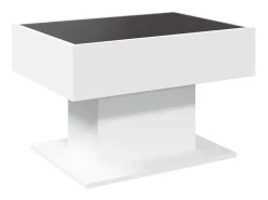 Mesa De Centro*vidaxl Mesa de centro c/ LEDs 70x50x45 cm derivados de madeira Branco