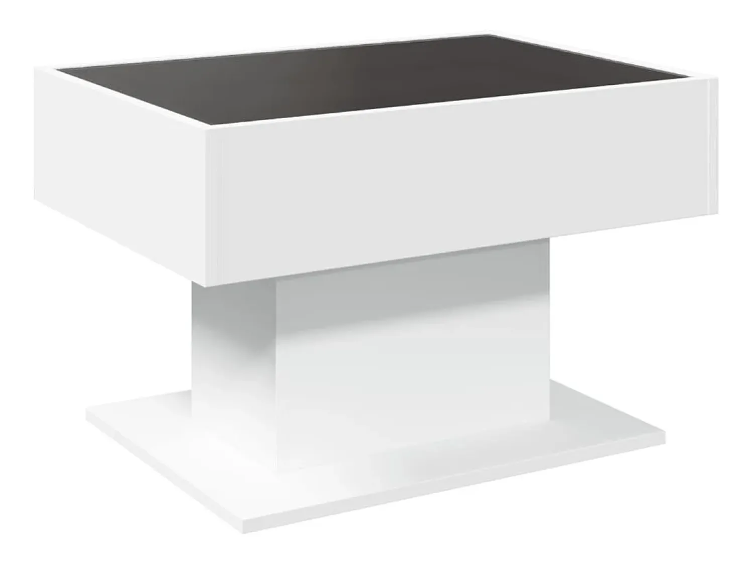 Mesa De Centro*vidaxl Mesa de centro c/ LEDs 70x50x45 cm derivados de madeira Branco