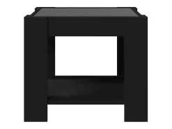 Mesa De Centro|vidaxl Mesa de centro c/ LEDs 53x53x45 cm derivados de madeira Preto
