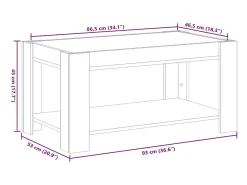 Sale vidaxl Mesa de centro c/ LEDs 93x53x45 cm madeira processada Natural claro