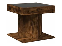 Mesa De Centro*vidaxl Mesa de centro c/ LEDs 50x50x45 madeira processada Natural claro