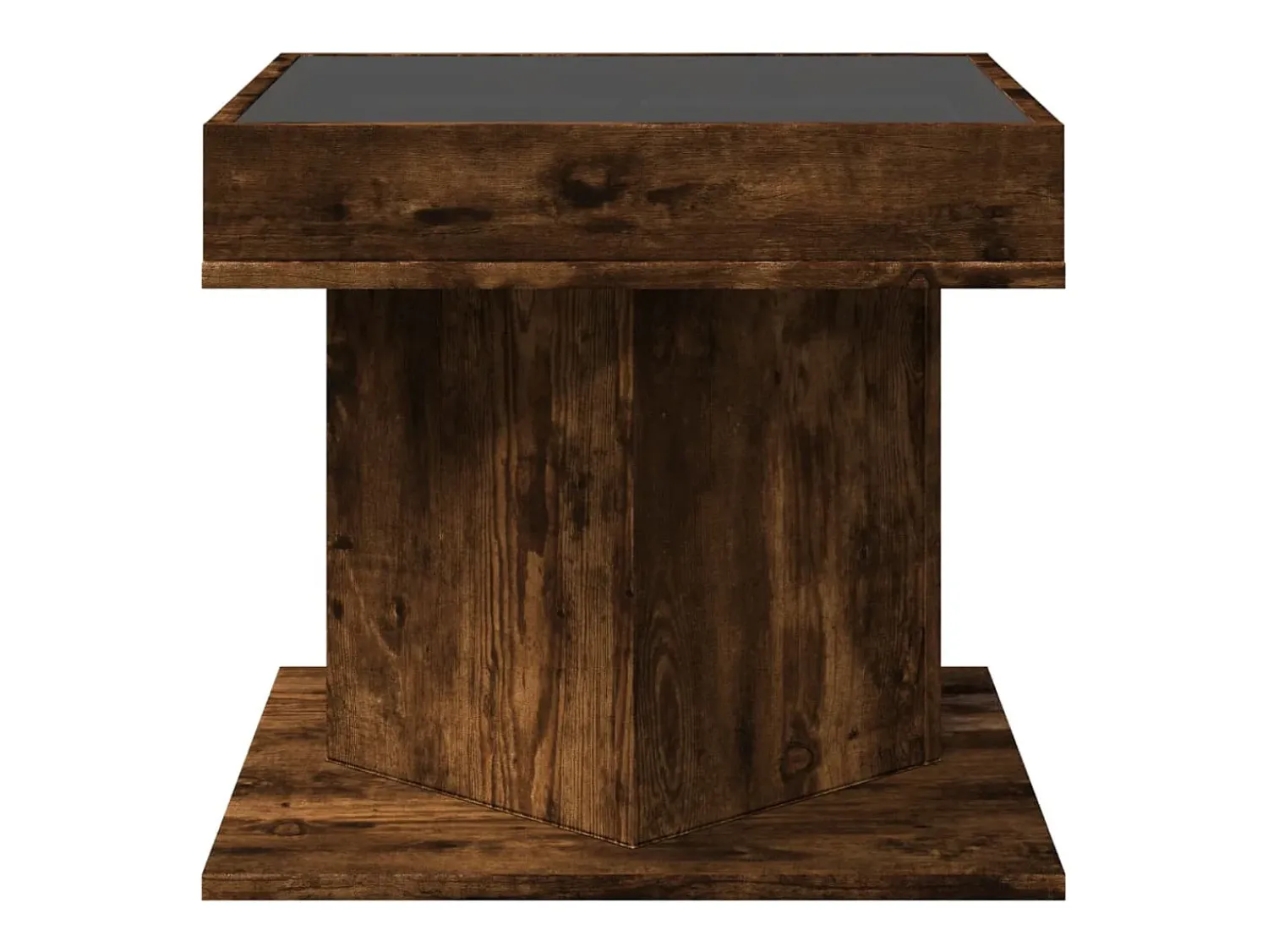 Mesa De Centro*vidaxl Mesa de centro c/ LEDs 50x50x45 madeira processada Natural claro