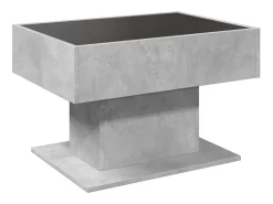 Mesa De Centro|vidaxl Mesa de centro c/ LEDs 70x50x45 cm derivados de madeira Cinzento