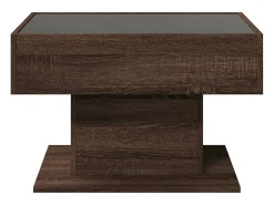 Mesa De Centro*vidaxl Mesa de centro c/ LEDs 70x50x45 cm derivados de madeira Natural claro