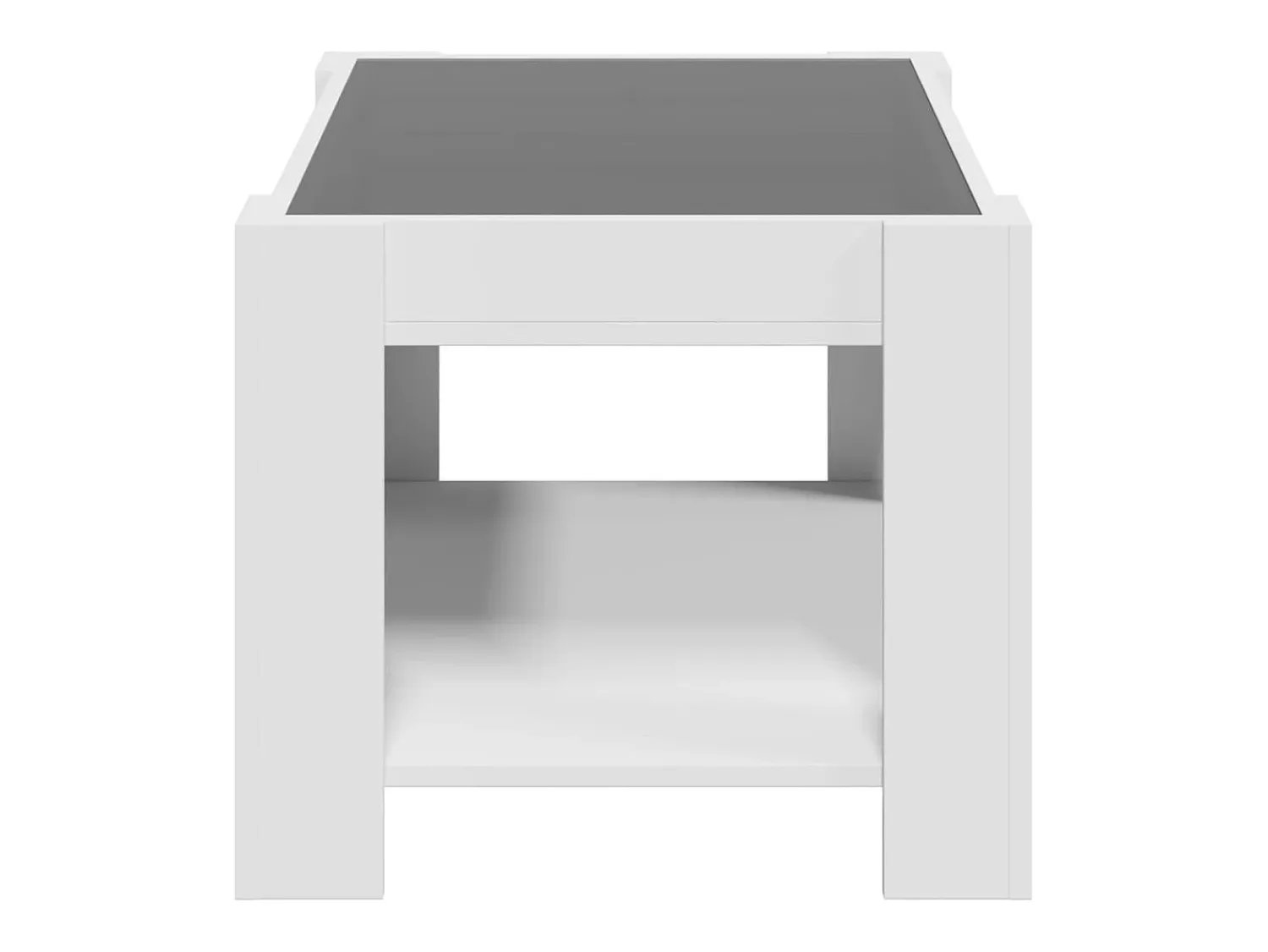 Hot vidaxl Mesa de centro c/ LEDs 73x53x45 cm derivados de madeira Branco