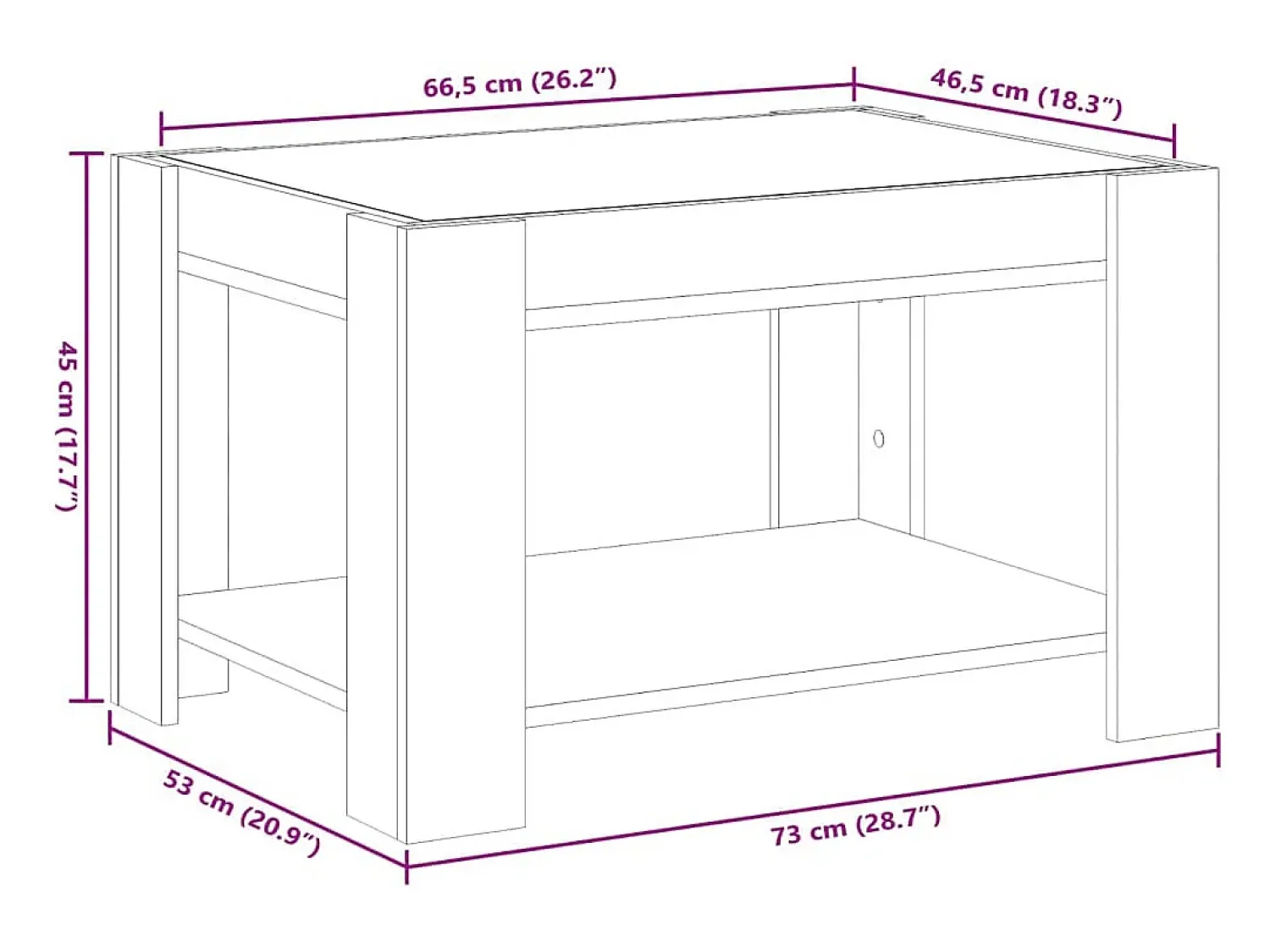 Hot vidaxl Mesa de centro c/ LEDs 73x53x45 cm derivados de madeira Branco