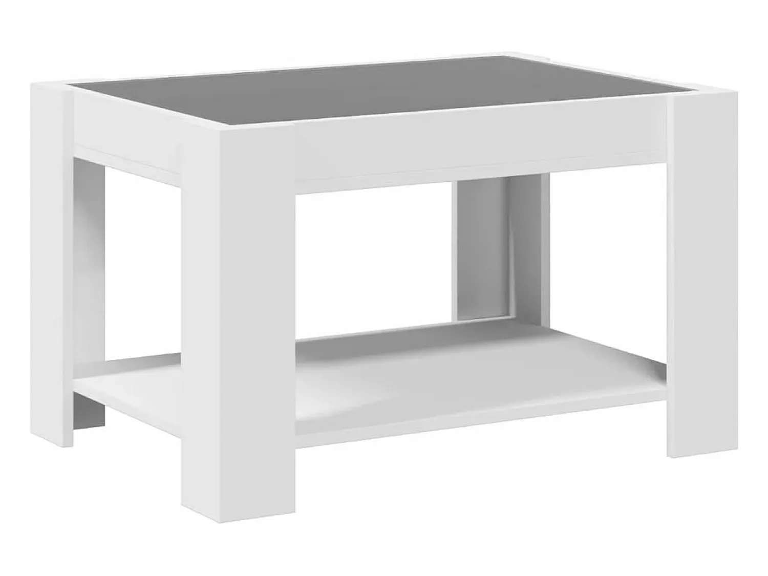 Hot vidaxl Mesa de centro c/ LEDs 73x53x45 cm derivados de madeira Branco