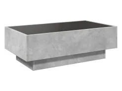 vidaxl Mesa de centro c/ LEDs 90x50x30 cm derivados de madeira^ Mesa De Centro