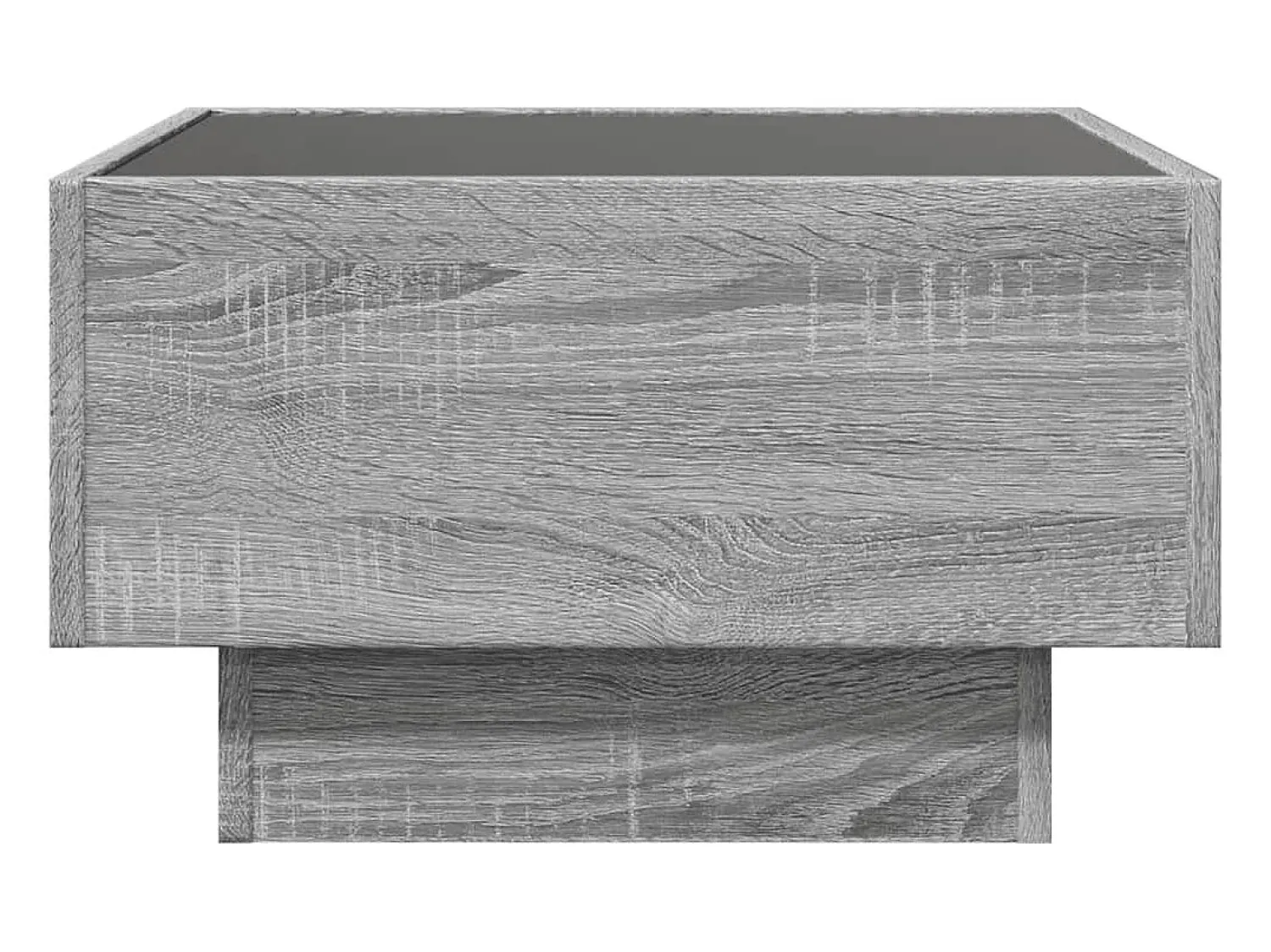 Hot vidaxl Mesa de centro c/ LEDs 50x50x30 cm derivados de madeira Cinzento