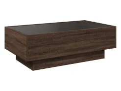 Mesa De Centro*vidaxl Mesa de centro c/ LEDs 90x50x30 cm derivados de madeira Natural claro