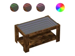 vidaxl Mesa de centro c/ LEDs 90x50x40 cm madeira processada^ Mesa De Centro