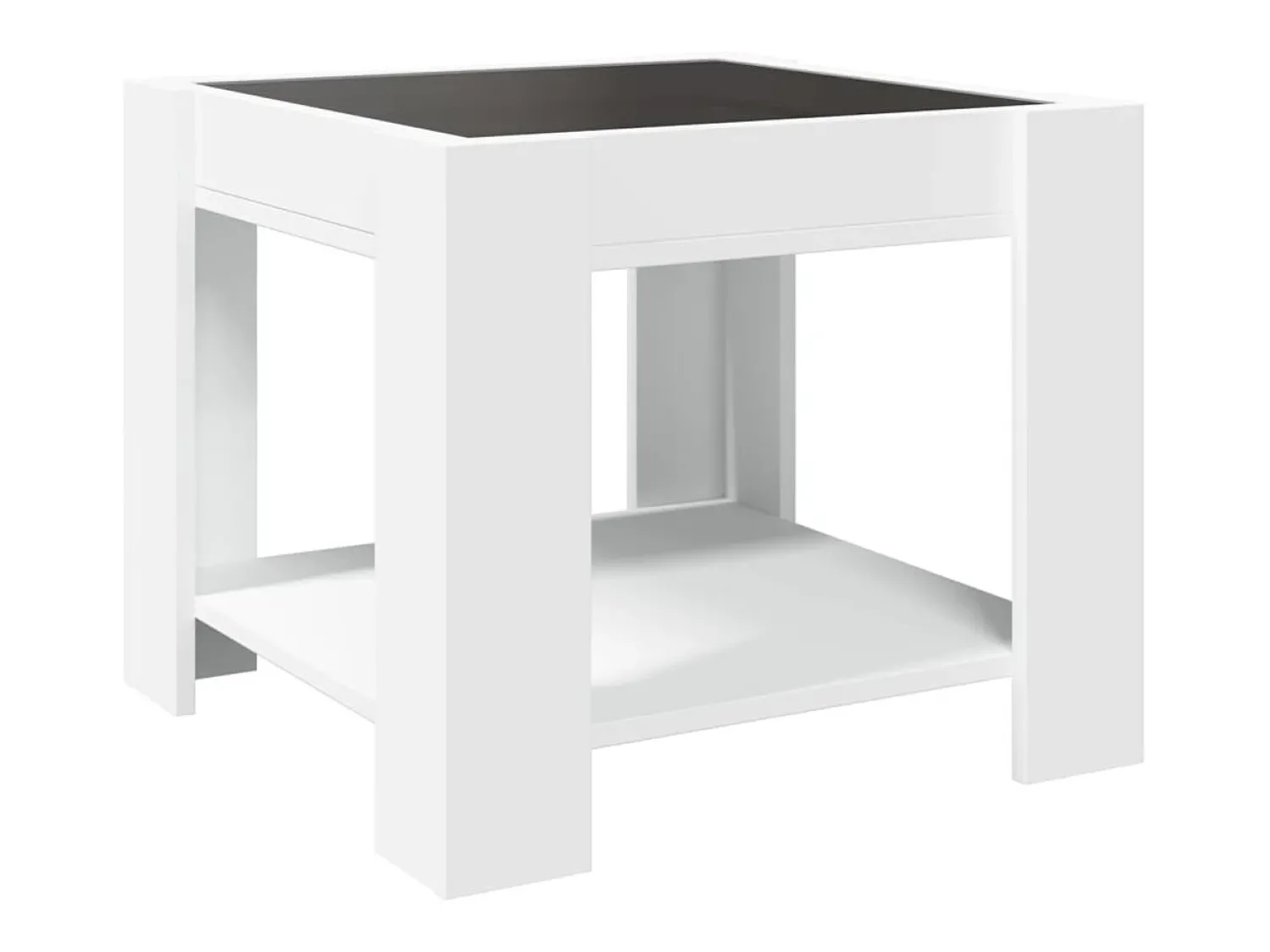 vidaxl Mesa de centro c/ LEDs 53x53x45 cm derivados de madeira^ Mesa De Centro