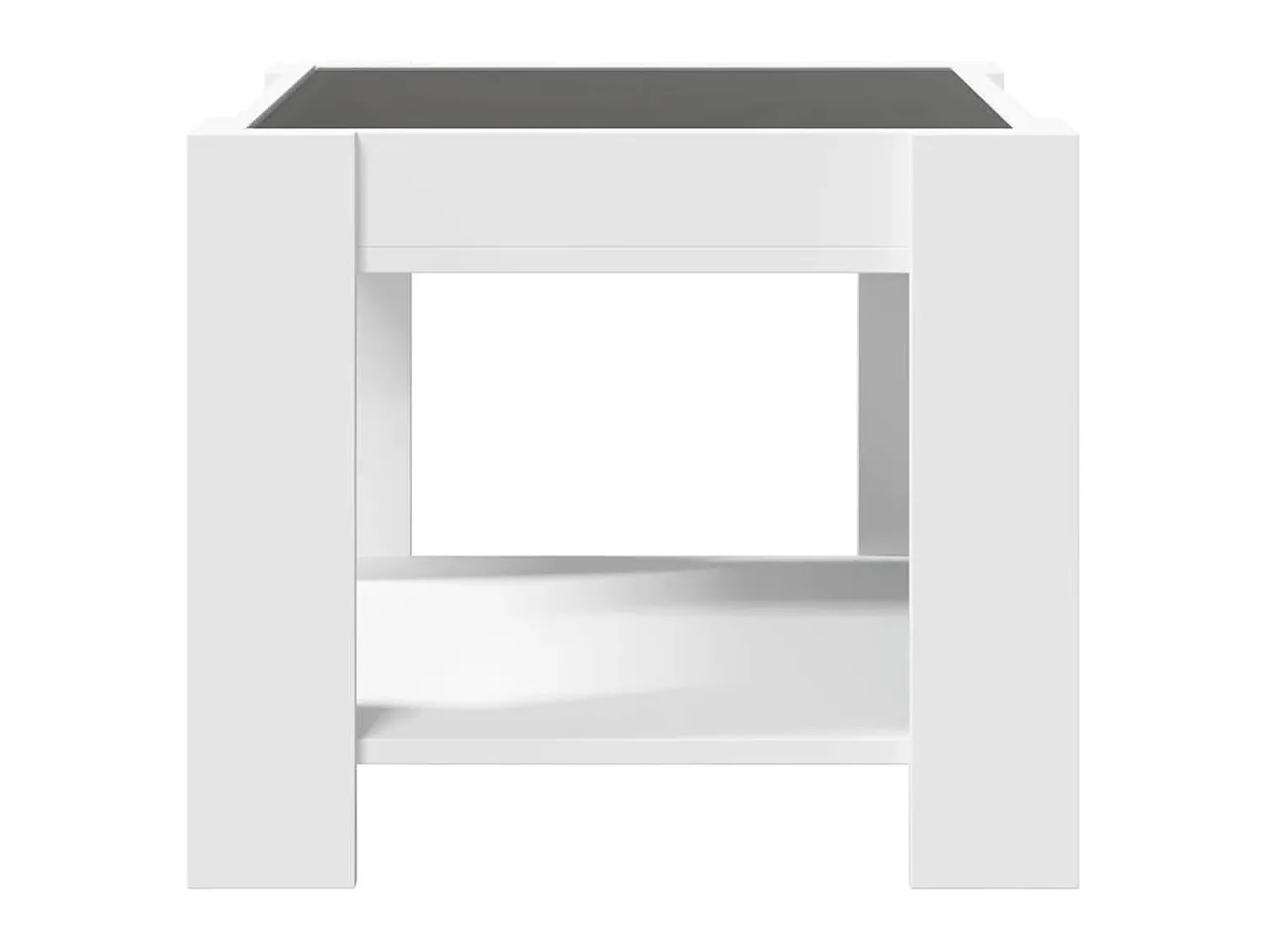 vidaxl Mesa de centro c/ LEDs 53x53x45 cm derivados de madeira^ Mesa De Centro