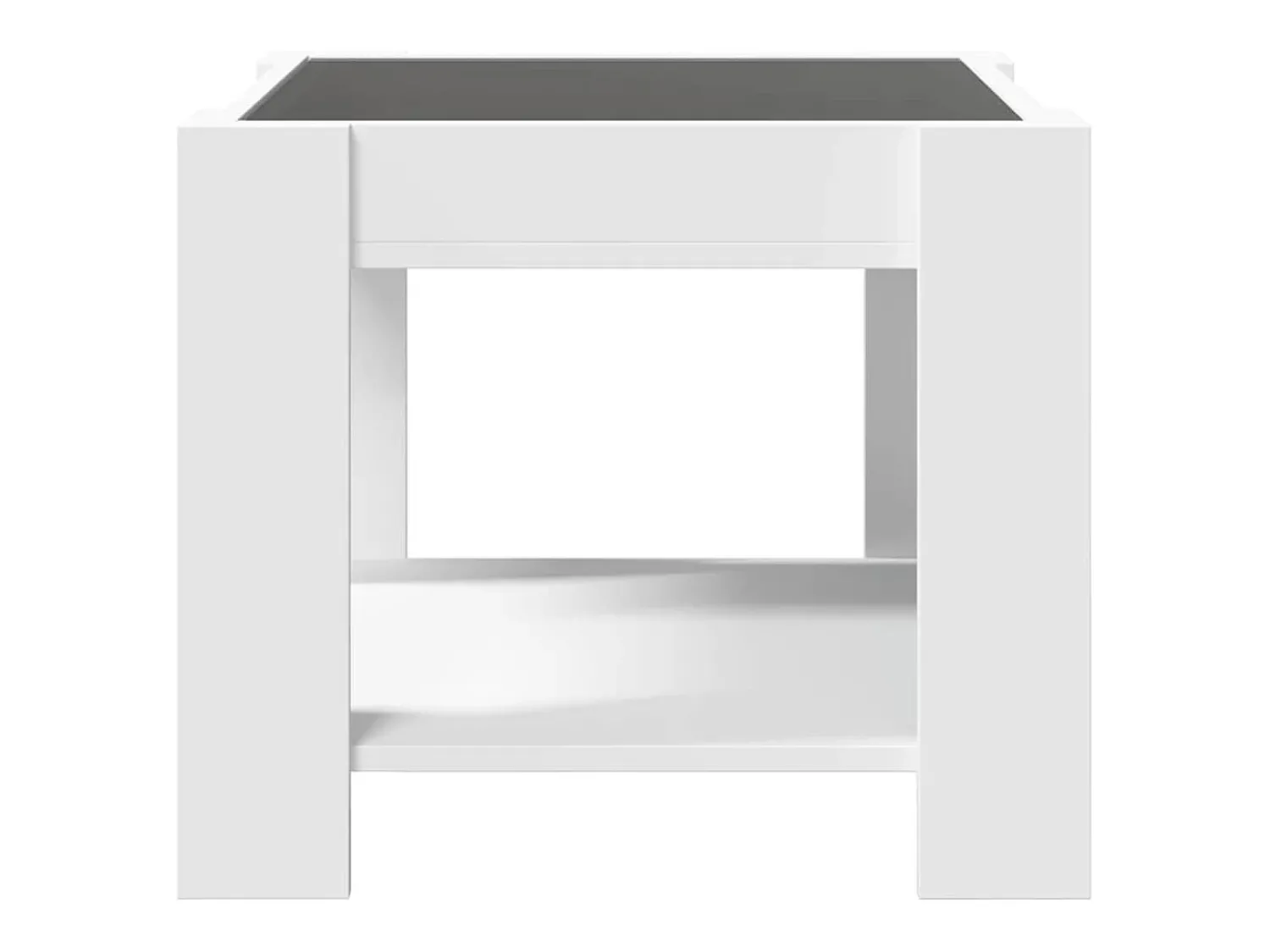 vidaxl Mesa de centro c/ LEDs 53x53x45 cm derivados de madeira^ Mesa De Centro