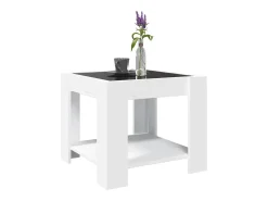 vidaxl Mesa de centro c/ LEDs 53x53x45 cm derivados de madeira^ Mesa De Centro