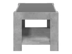 Outlet vidaxl Mesa de centro c/ LEDs 73x53x45 cm derivados de madeira Cinzento