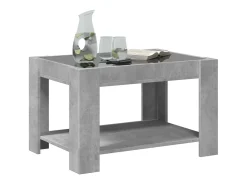 Outlet vidaxl Mesa de centro c/ LEDs 73x53x45 cm derivados de madeira Cinzento