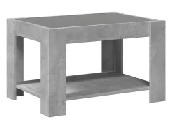 Outlet vidaxl Mesa de centro c/ LEDs 73x53x45 cm derivados de madeira Cinzento