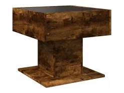 Mesa De Centro|vidaxl Mesa de centro c/ LEDs 50x50x45 madeira processada Natural claro