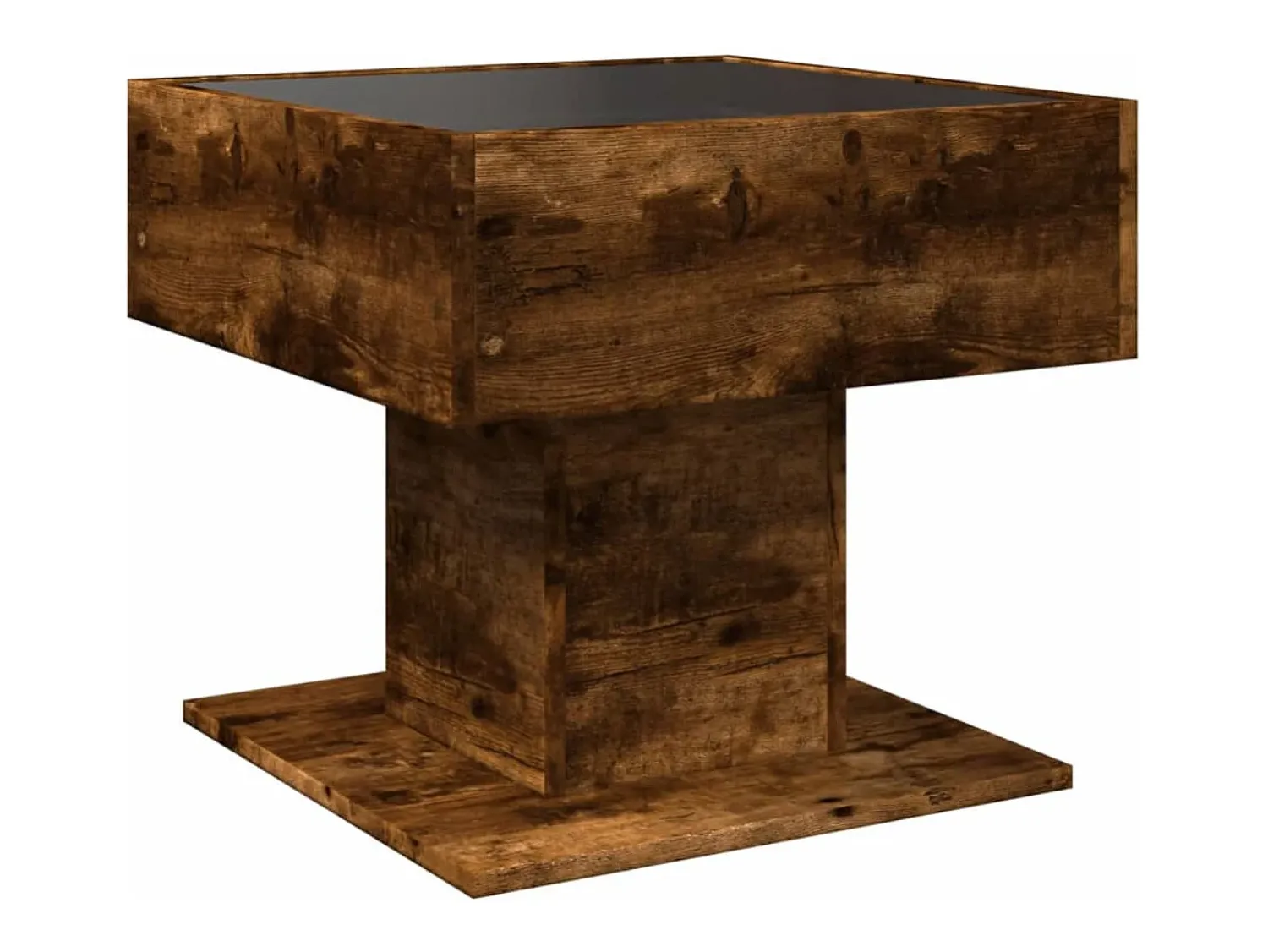 Mesa De Centro|vidaxl Mesa de centro c/ LEDs 50x50x45 madeira processada Natural claro