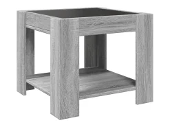vidaxl Mesa de centro c/ LEDs 53x53x45 cm derivados de madeira^ Mesa De Centro