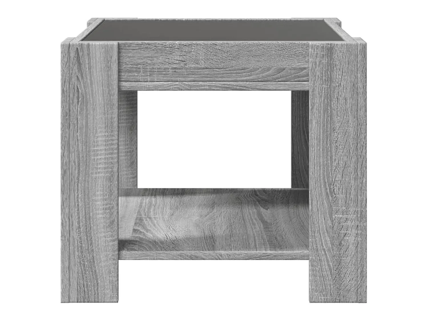 vidaxl Mesa de centro c/ LEDs 53x53x45 cm derivados de madeira^ Mesa De Centro