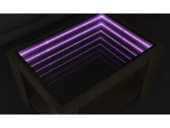 vidaxl Mesa de centro c/ LEDs 93x53x45 cm madeira processada^ Mesa De Centro