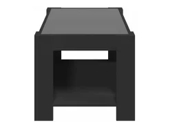 vidaxl Mesa de centro c/ LEDs 93x53x45 cm madeira processada^ Mesa De Centro