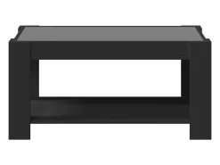vidaxl Mesa de centro c/ LEDs 93x53x45 cm madeira processada^ Mesa De Centro