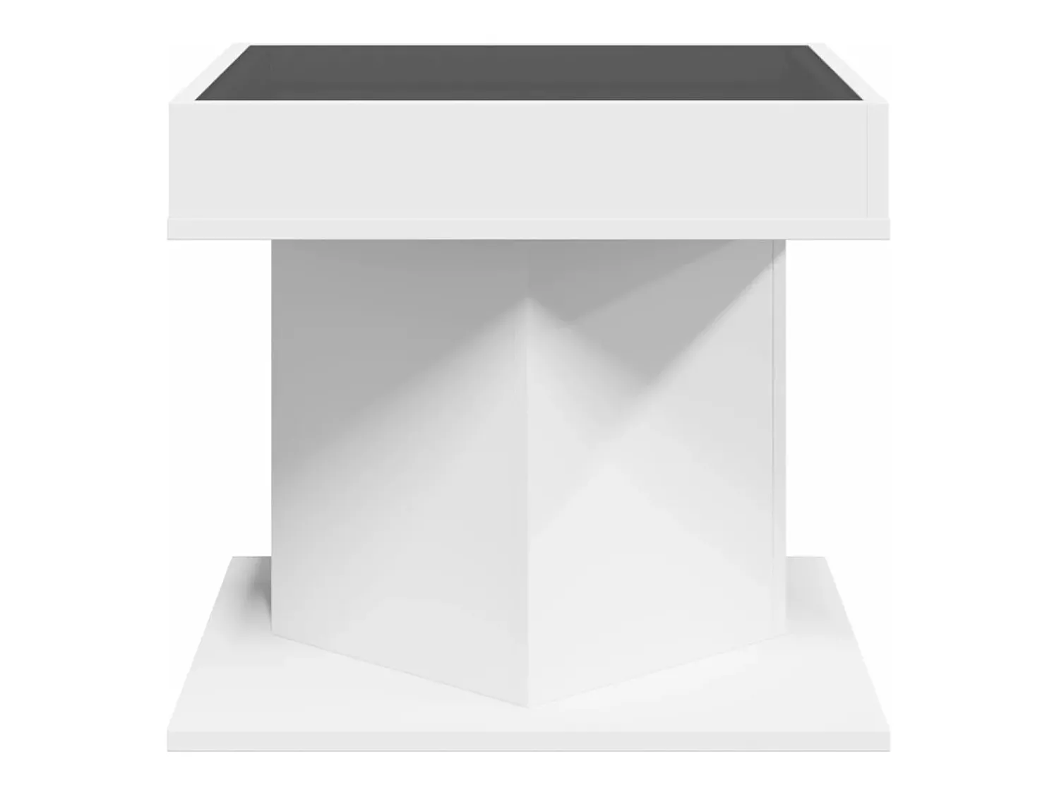 vidaxl Mesa de centro c/ LEDs 50x50x45cm derivados de madeira^ Mesa De Centro