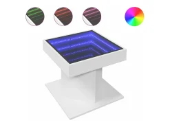 vidaxl Mesa de centro c/ LEDs 50x50x45cm derivados de madeira^ Mesa De Centro