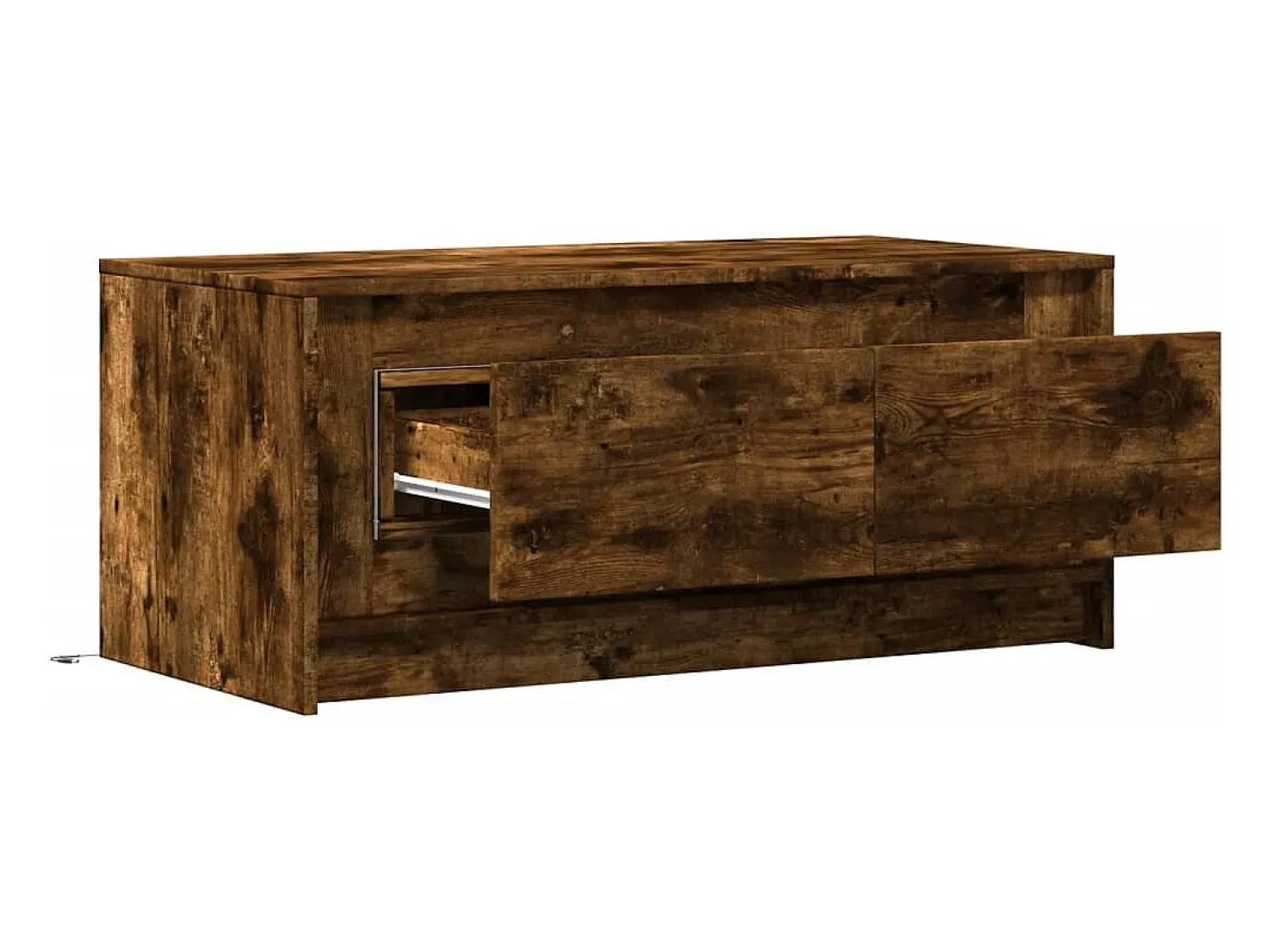 Mesa De Centro|vidaxl Mesa de centro c/ luzes LED derivados madeira carvalho fumado Natural claro
