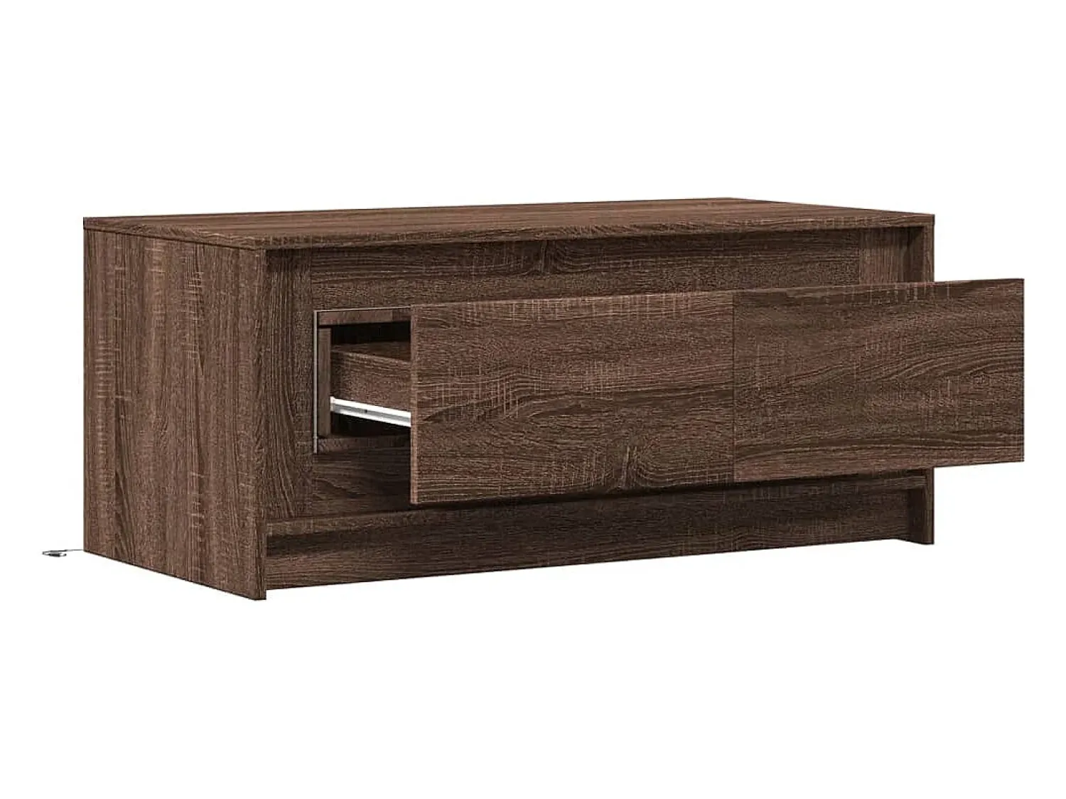 Mesa De Centro|vidaxl Mesa de centro c/ luzes LED derivados madeira carvalho castanho Natural claro