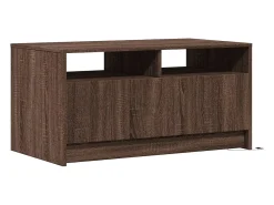 Discount vidaxl Mesa de centro c/ luzes LED derivados madeira carvalho castanho Natural claro