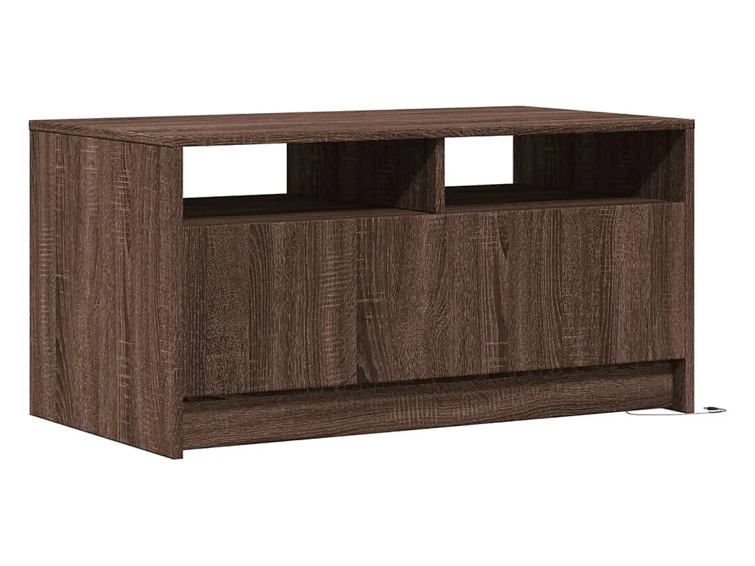 Discount vidaxl Mesa de centro c/ luzes LED derivados madeira carvalho castanho Natural claro