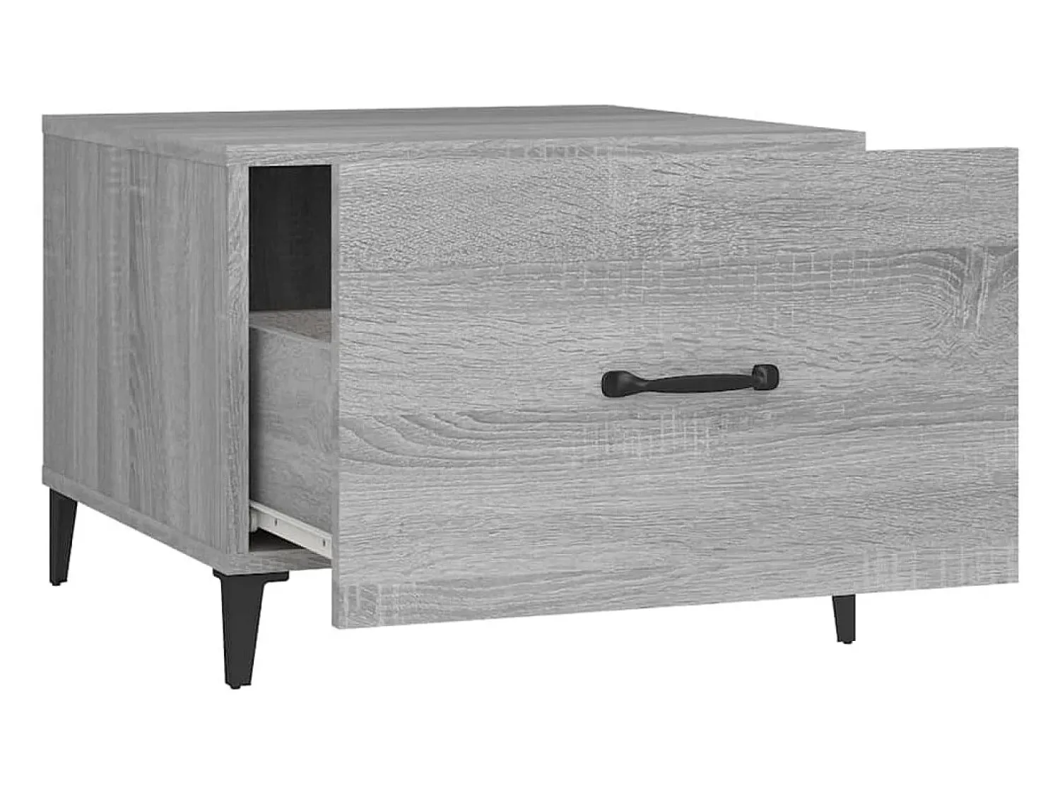 Mesa De Centro|vidaxl Mesa de centro c/ pernas de metal 50x50x40 cm sonoma Cinzento